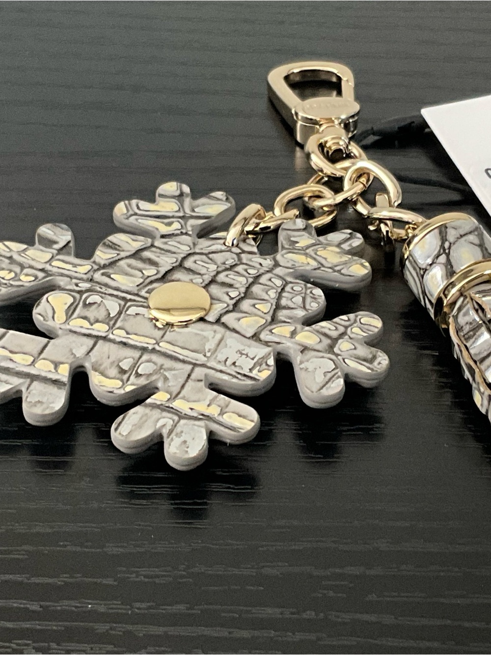 Brahmin Snowflake Tassel CHROME MELBOURNE 3-D Snowflake Purse Charm - Picture 7 of 7